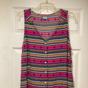 KAVU True Outdoor Wear Tunic Top - Multicolor Print